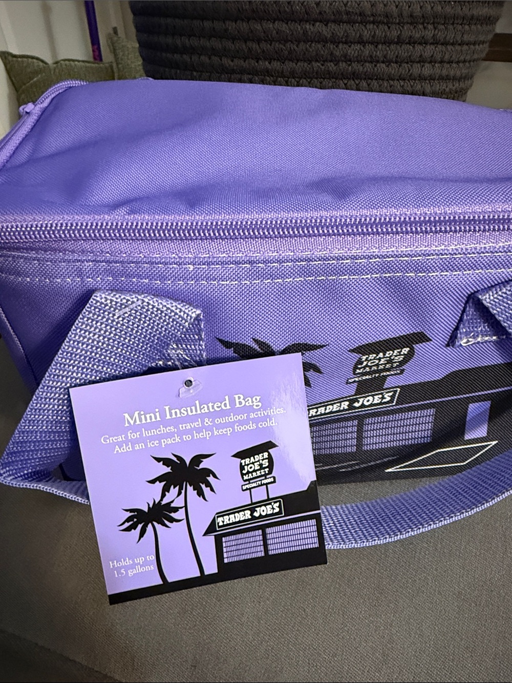 Trader Joe’s Mini Insulated Bag - Purple/Lavender - New w tag